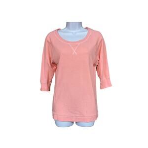 Victoria's Secret Sweatshirt Peach 3/4 Sleeve Small